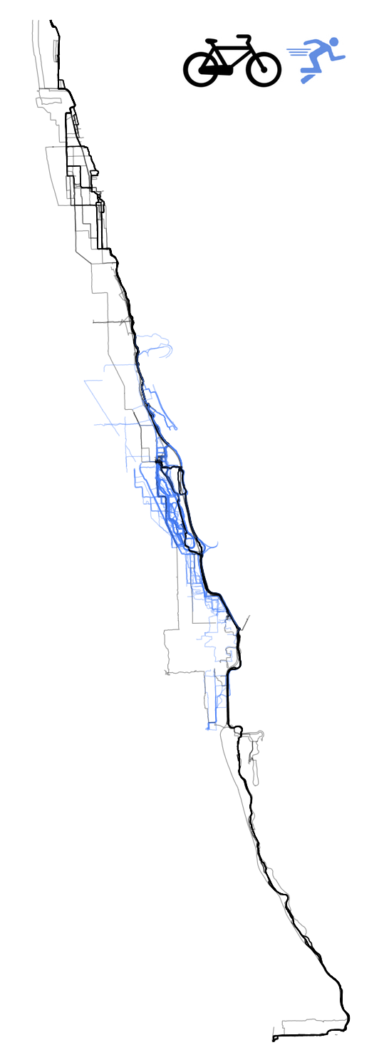 Where I run and bike in Chicago