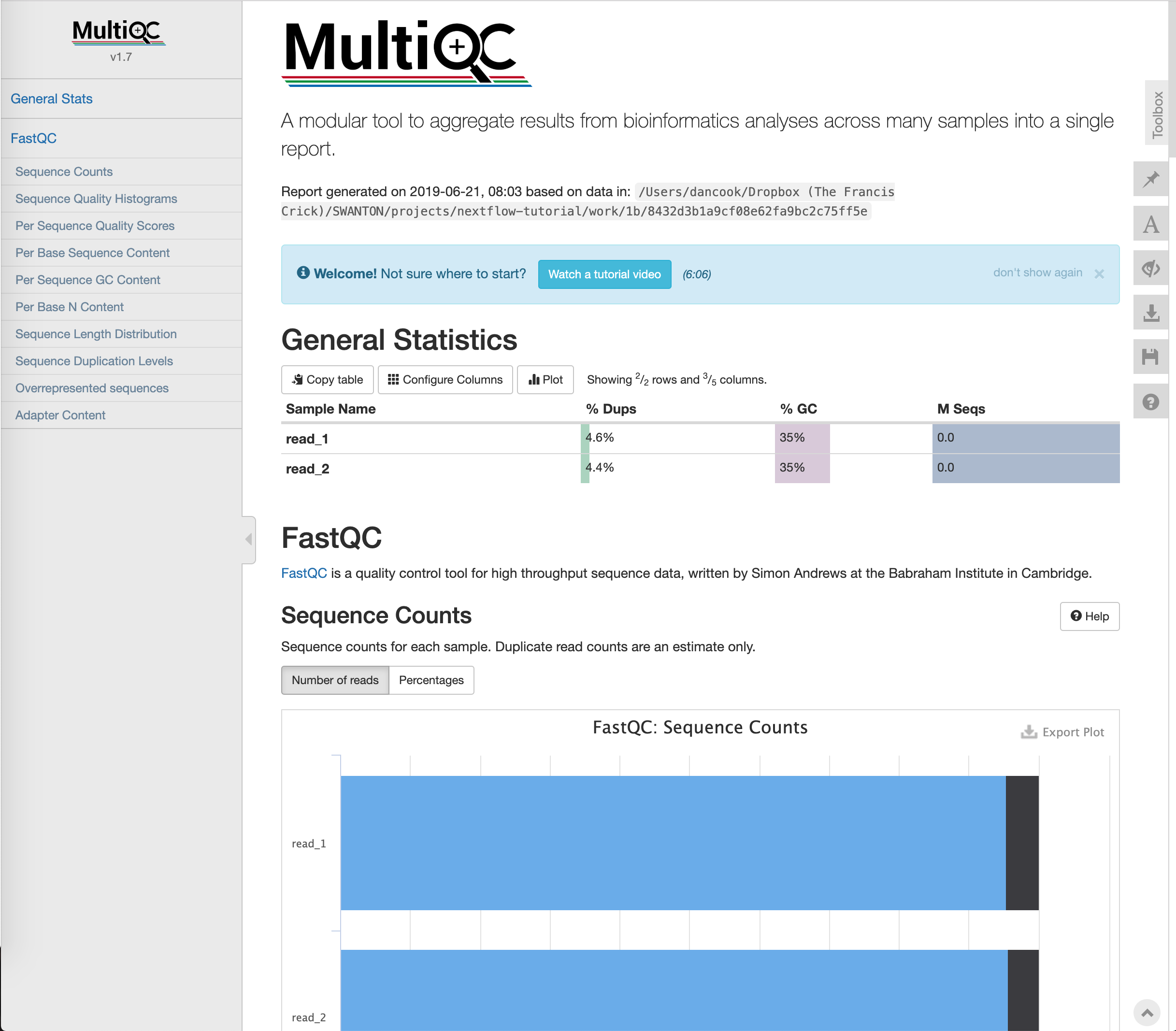 multiqc screenshot